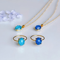 【選べるカラー】ラピスラズリ  アパタイト 天然石 オーバル ネックレス 14kgf 誕生日 プレゼント クリスマス 12枚目の画像