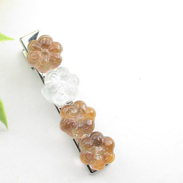 アンバーな感じでセピアクォーツを演出したのなら西の空を見よう♪<創作ヘアクリップ>HC105 1枚目の画像