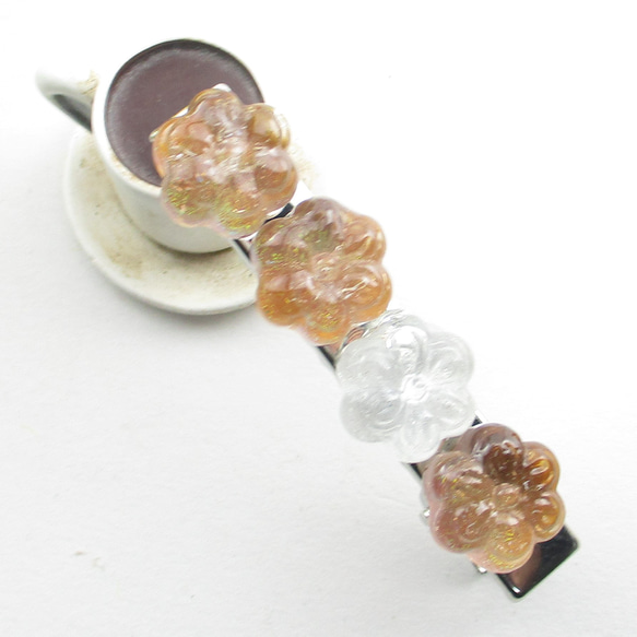 アンバーな感じでセピアクォーツを演出したのなら西の空を見よう♪<創作ヘアクリップ>HC105 4枚目の画像