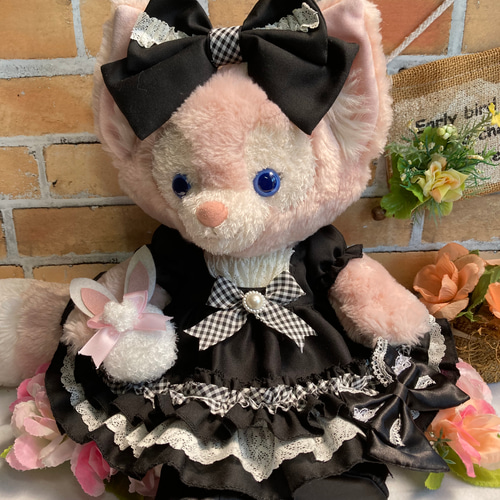 リーナベルS ゴスロリ風 うさぎ 黒ワンピース6点コスチューム 双子
