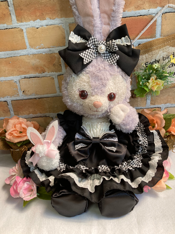 ステラルーS ゴスロリ風 うさぎ 黒ワンピース6点コスチューム 双子