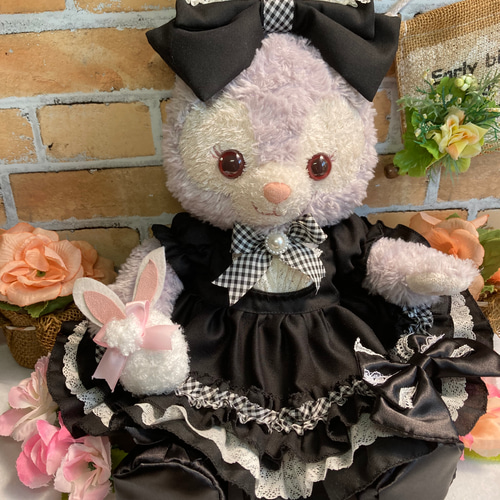 ステラルーS ゴスロリ風 うさぎ 黒ワンピース6点コスチューム 双子