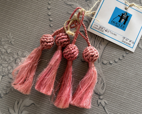 フランスVintage タッセル HOULES ウレス社 7cm リネン 麻
