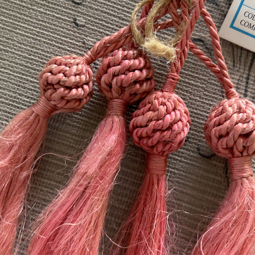 フランスVintage タッセル HOULES ウレス社 7cm リネン 麻