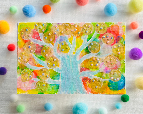 ワオキツネザル アクリル絵の具 キャンバス オリジナル キャンバス オリジナル ワオキツネザル アクリル絵の具
