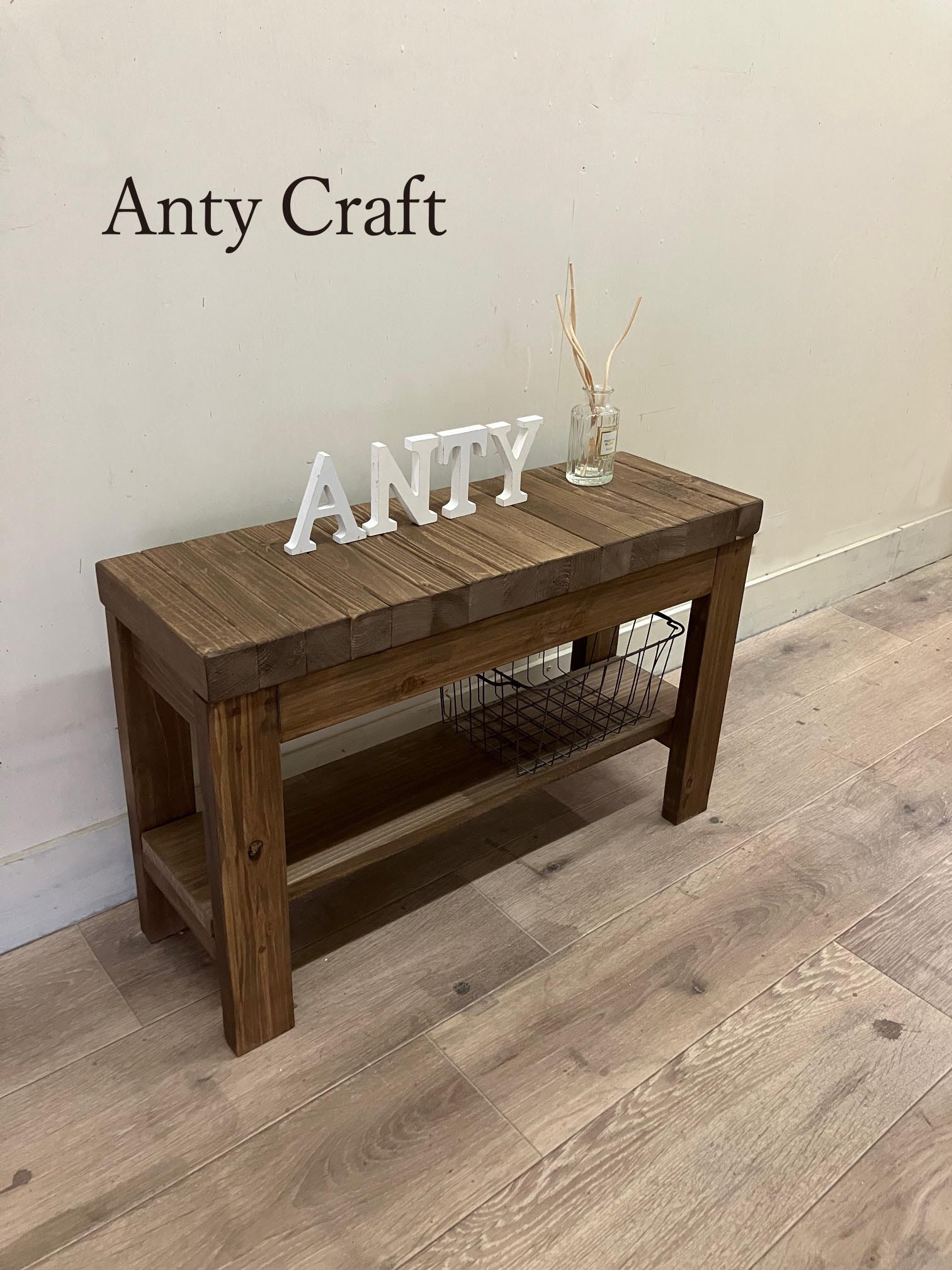 【SALE】【サイズオーダー可】【引取可能】無垢材 ハンドメイド 木製ベンチチェア 幅60cm UN/UN 5,032円