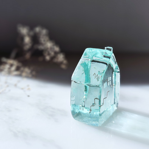 ガラスの家 置物 インテリア クリア階段 立体・オブジェ スタジオ