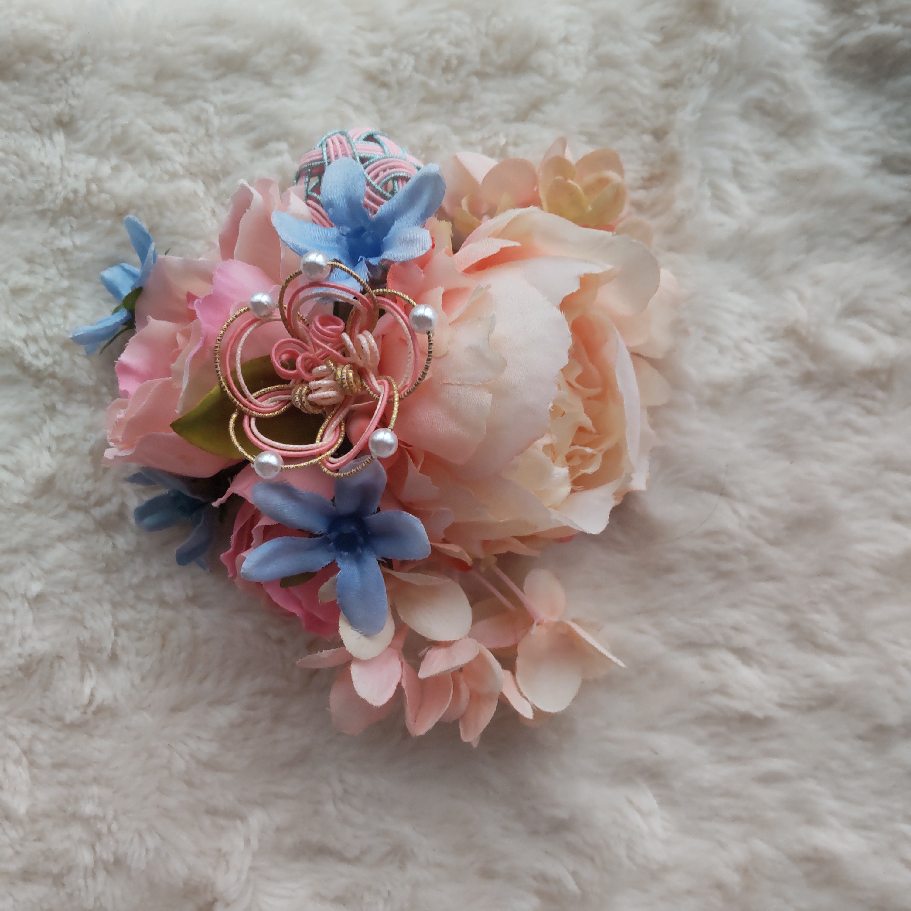 造花髪飾り　ピオニー　バラ　アジサイ　ブルースター 4,956円