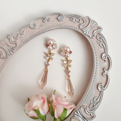 【再販】Bijou & Long イヤリング ピアス ビジュー クリスタル 蝶 蝶々 バタフライ 雫 ドロップ 揺れる 3枚目の画像