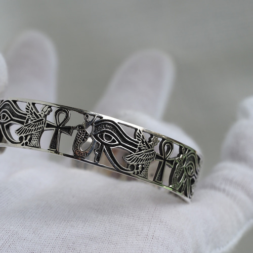 S925 古代エジプト絵文字バングル バングル・リストバンド ケロリン堂