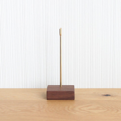 キースタンド【ウォールナット×真鍮】おしゃれ シンプル かわいい  鍵スタンド アクセサリー 6枚目の画像