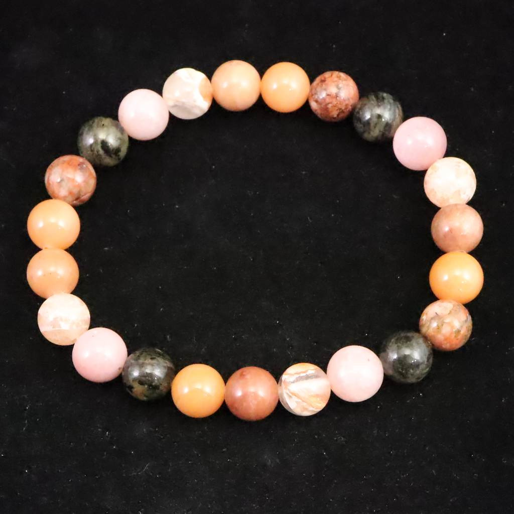 H&E社 フェナカイト ハートオブライト  ブレスレット  8mm玉 　17.3g #39689