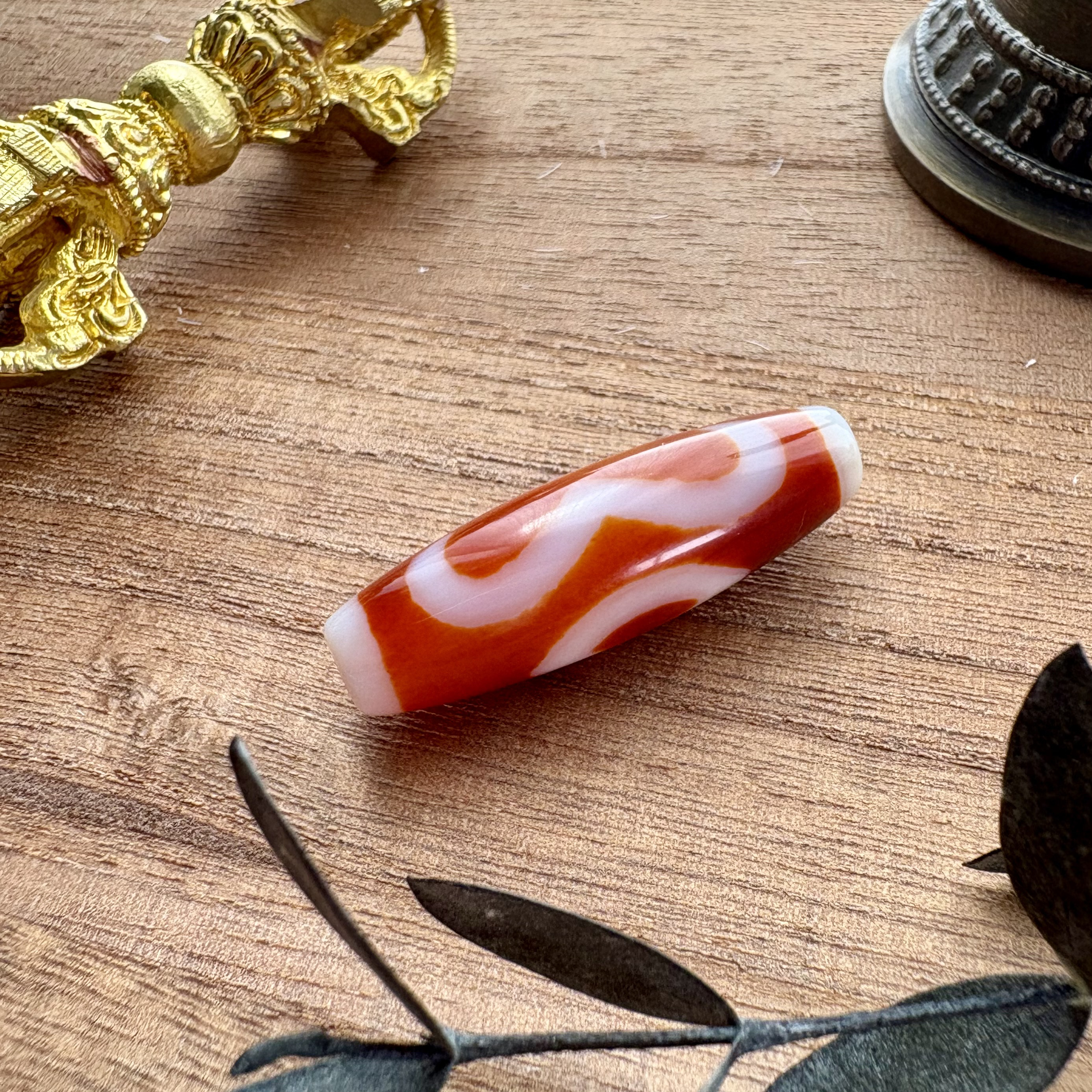 【紅天珠】二眼如意天珠ｔ70