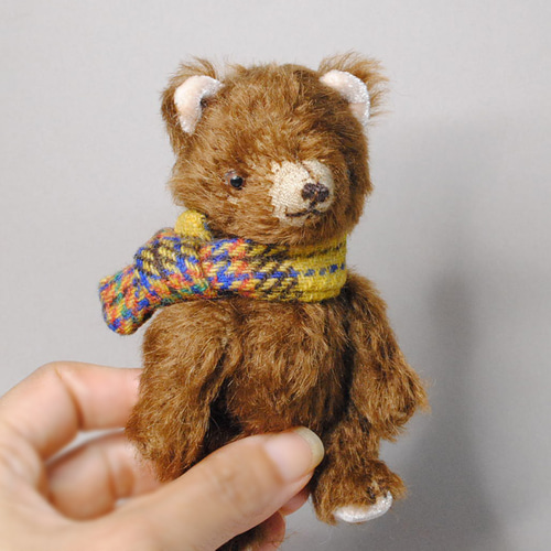 mini ベア 茶色い子熊 マフラー12cm ぬいぐるみ すずきまみ 通販
