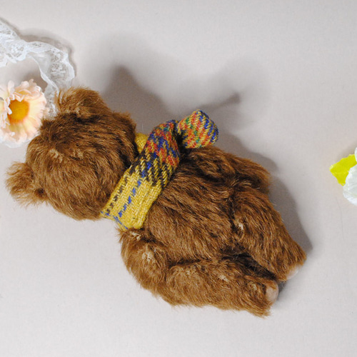 mini ベア 茶色い子熊 マフラー12cm ぬいぐるみ すずきまみ 通販