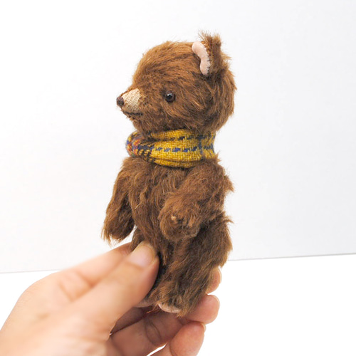 mini ベア 茶色い子熊 マフラー12cm ぬいぐるみ すずきまみ 通販
