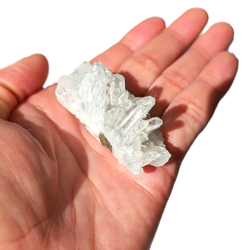 ❤️ レア　虹入り　 透明度抜群 極みの逸品 ヒマラヤ 水晶クラスター 原石 水晶クラスター原石虹いり