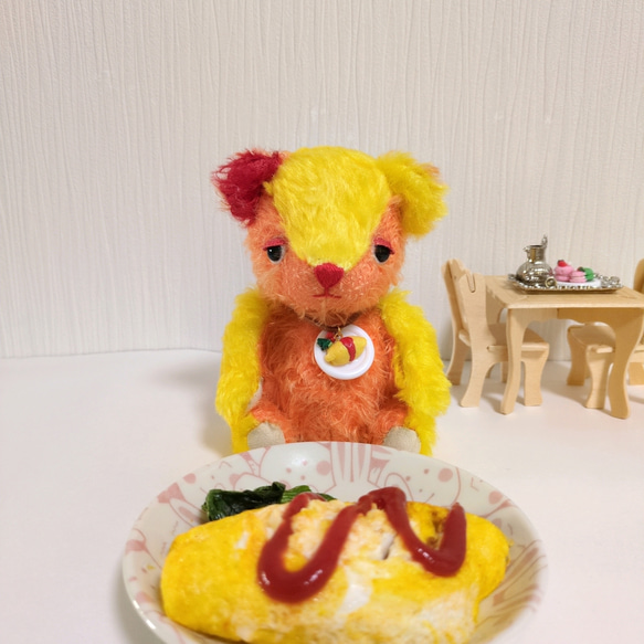 眠たそうなメロンくまちゃん 海外作家様 ハンドメイド ぬいぐるみ