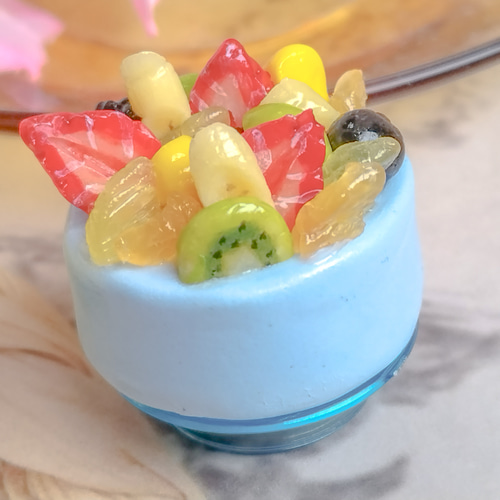 たっぷりフルーツケーキのマグネット （レモン、ブルーハワイ