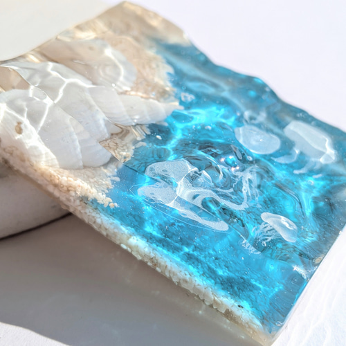 クラゲ(アクアブルー)のオブジェ / レジン / インテリア / 置物 / 夏