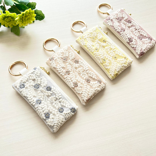 【リュンヌ】インド刺繍リボン・ミニポーチ ♡minne限定♡ インド刺繍リボン ポーチ ミニポーチ - ～haru