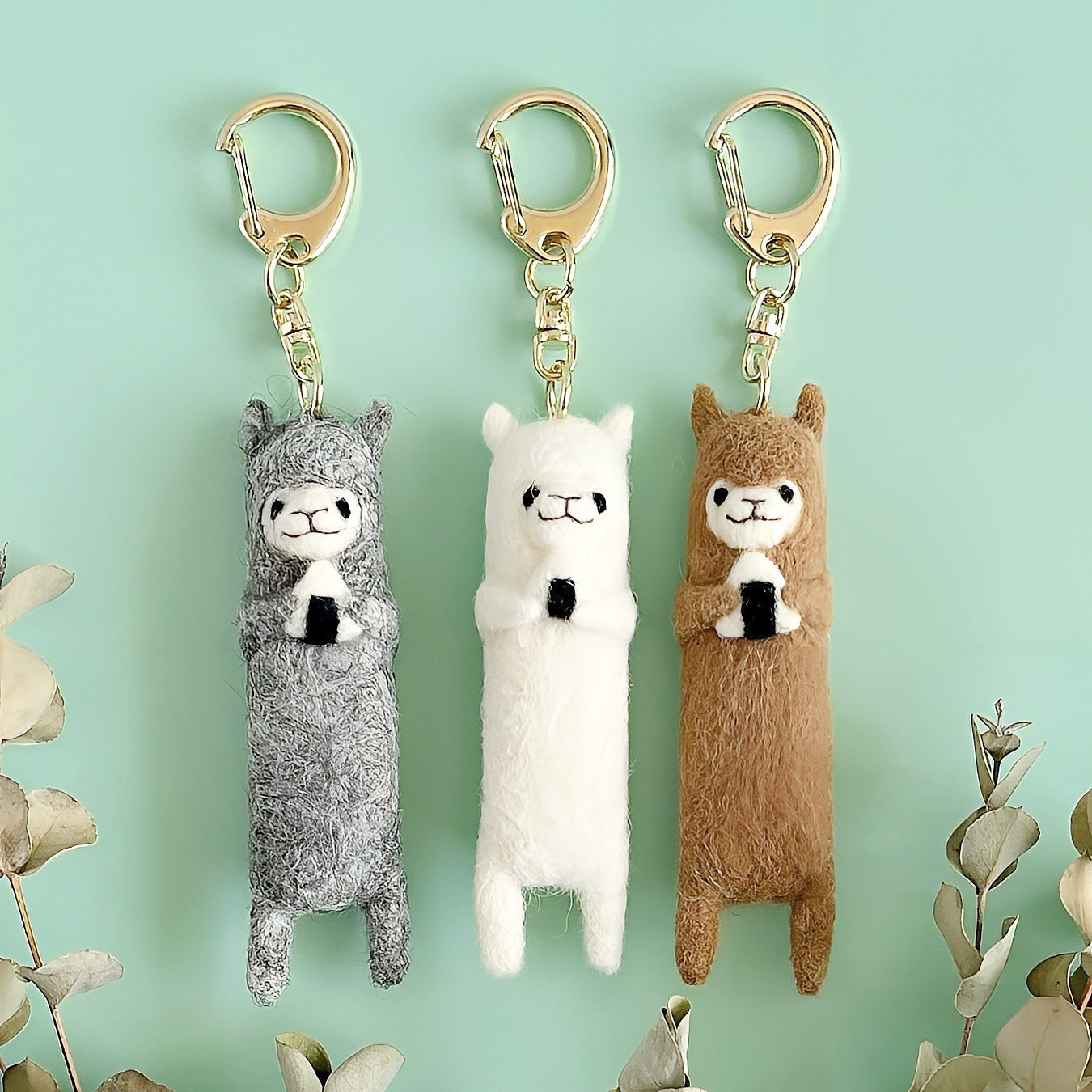 アルパカちゃんキーホルダー 3点セット アルパカちゃんキーホルダー 3
