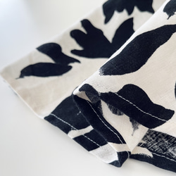 フレアースカート * CottonLinen 花柄 *　IvoryXBlack 9枚目の画像