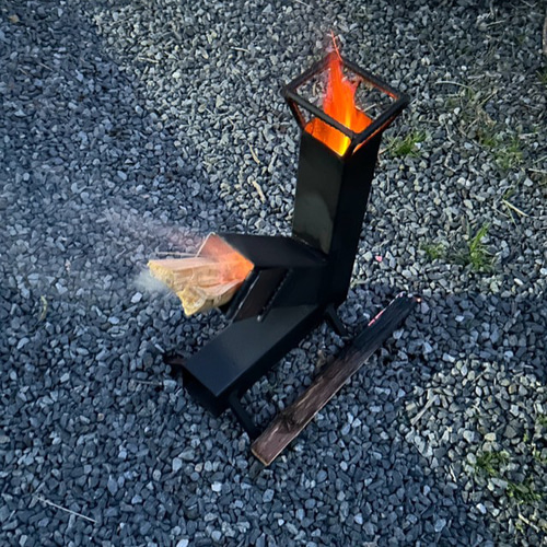 ロケットストーブ 五徳取り外し可能