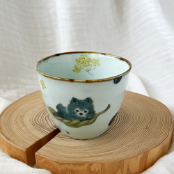 チコロット❤️すべて手描き❤️染付け❤️青リンゴ❤️猫❤️カップ❤️コーヒーカップ❤️お湯呑み❤️小鉢❤️ポメラニアン 5枚目の画像