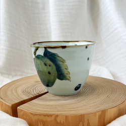 チコロット❤️すべて手描き❤️染付け❤️青リンゴ❤️猫❤️カップ❤️コーヒーカップ❤️お湯呑み❤️小鉢❤️ポメラニアン 2枚目の画像