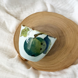 チコロット❤️すべて手描き❤️染付け❤️青リンゴ❤️猫❤️カップ❤️コーヒーカップ❤️お湯呑み❤️小鉢❤️ポメラニアン 8枚目の画像