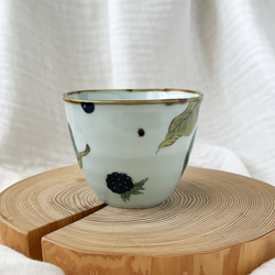 チコロット❤️すべて手描き❤️染付け❤️青リンゴ❤️猫❤️カップ❤️コーヒーカップ❤️お湯呑み❤️小鉢❤️ポメラニアン 4枚目の画像