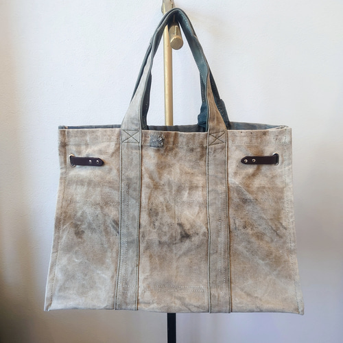 ヴィンテージミリタリー テント生地 リメイク トートバッグ再