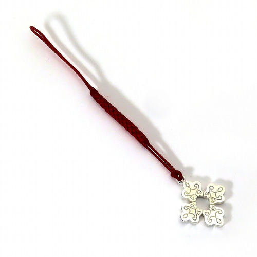 アイヌ文様 根付 シルバー925 【刻印無料】 根付紐 根付け紐