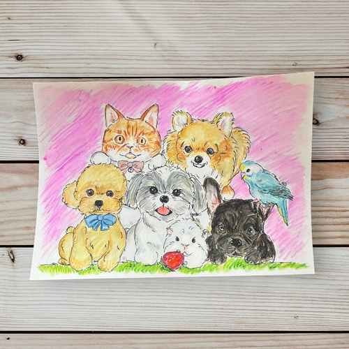 水彩画 似顔絵描きます  葉書サイズ　(写実タイプ背景無し) image.jpg