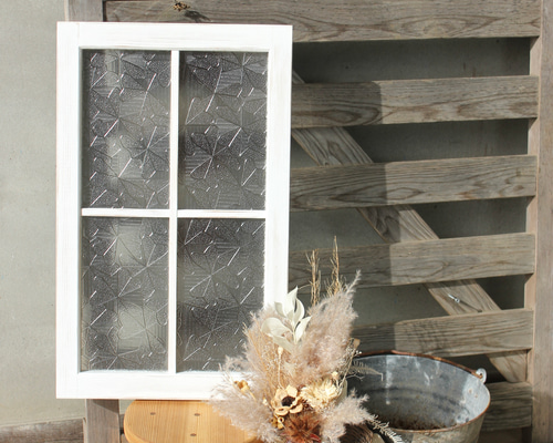 アンティーク】ガラス建具 レトロガラス オブジェ その他インテリア