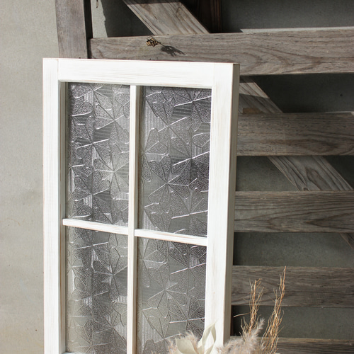 アンティーク】ガラス建具 レトロガラス オブジェ その他