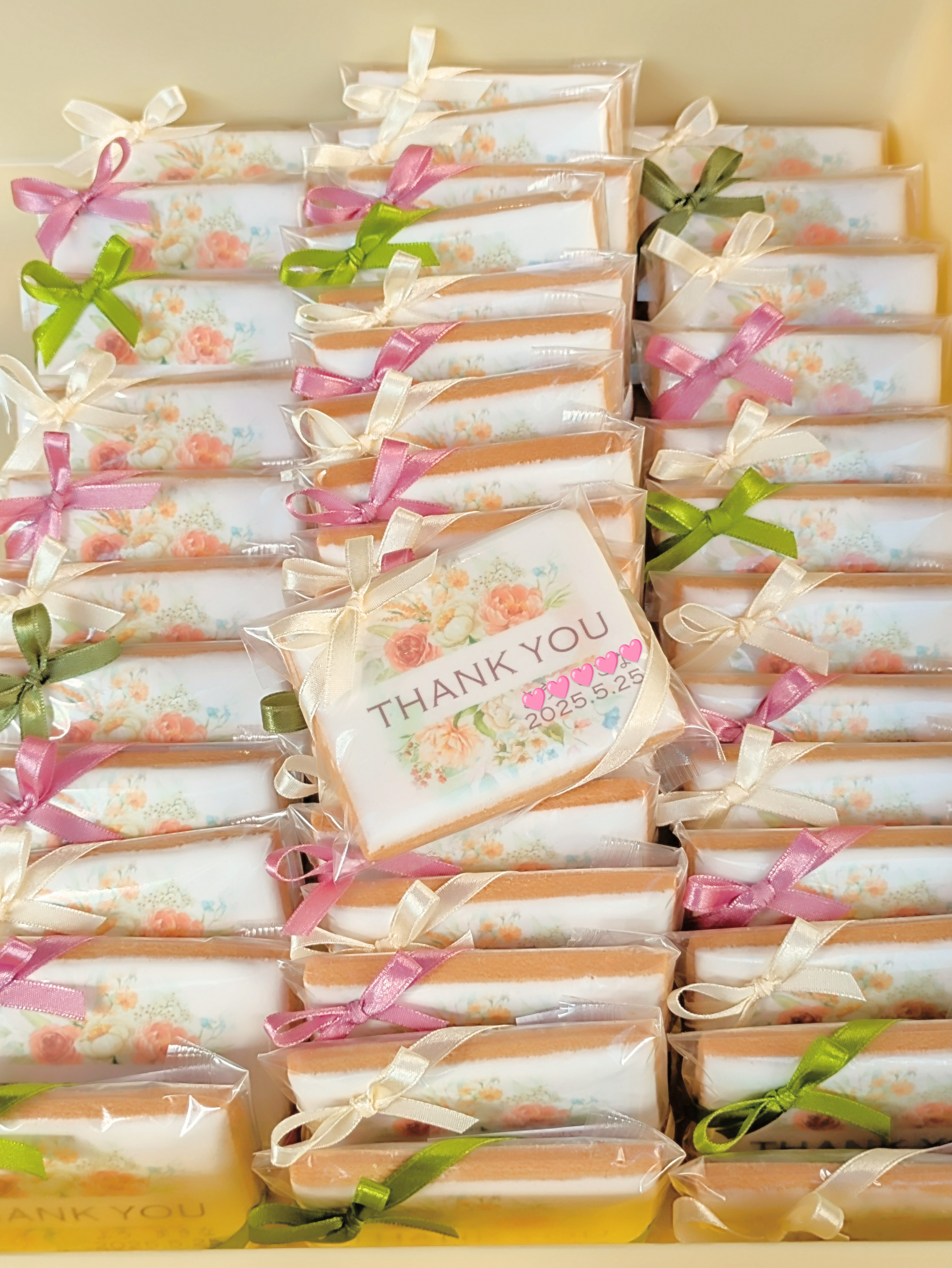 ウエディング/パーティー/記念品/周年祭　メッセージクッキー　20枚～/ミニギフト/プチギフト/お洒落/オリジナル