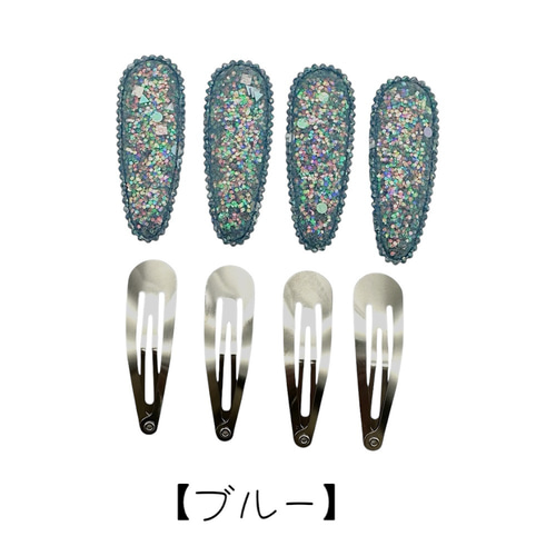ヘアピン パッチンどめ 4個 ピン キット キラキラ 子供 ハンドメイド