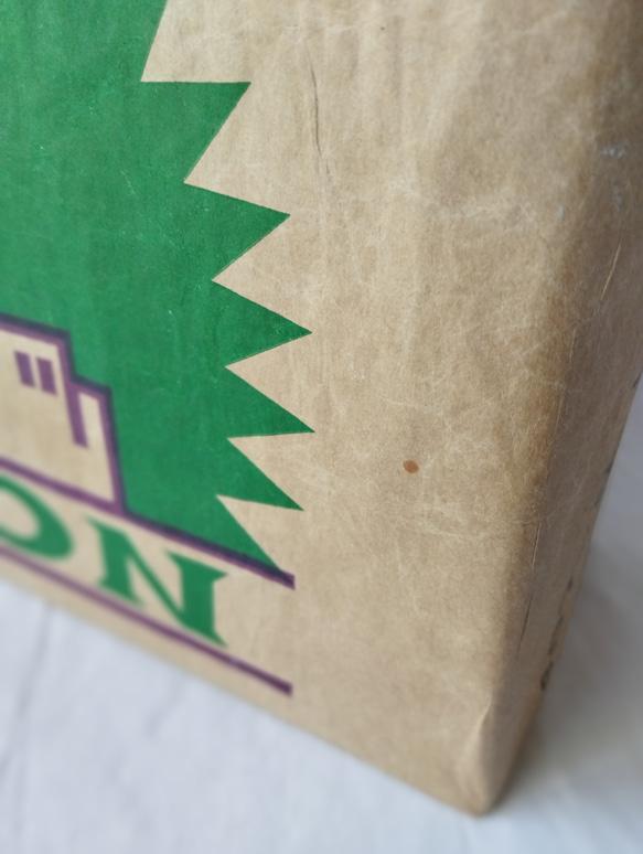 ★一閑張り風・小麦粉袋ネオン×米袋バッグお袋さん★ 7枚目の画像