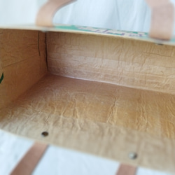 ★一閑張り風・小麦粉袋ネオン×米袋バッグお袋さん★ 9枚目の画像