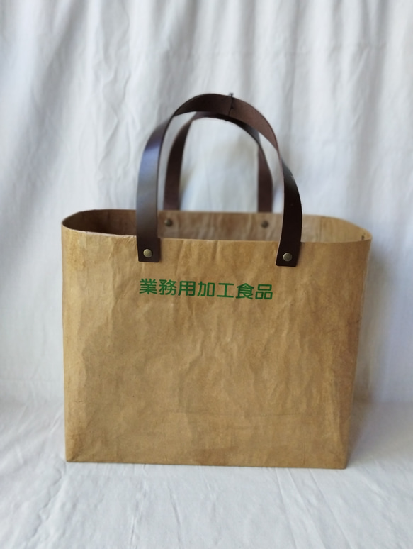 ★一閑張り風・小麦粉袋春よ恋×米袋バッグお袋さん★ 3枚目の画像