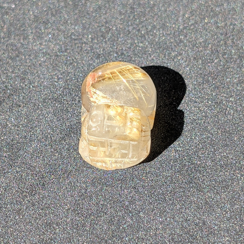 タイチンルチルクォーツ 貔貅 穴あき 偏財運を高める風水アイテム】タイチンルチルクォーツ 貔貅