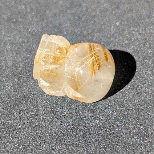 ゴールドタイチンルチルクォーツ 貔貅 ヒキュウ 引き寄せの効果が