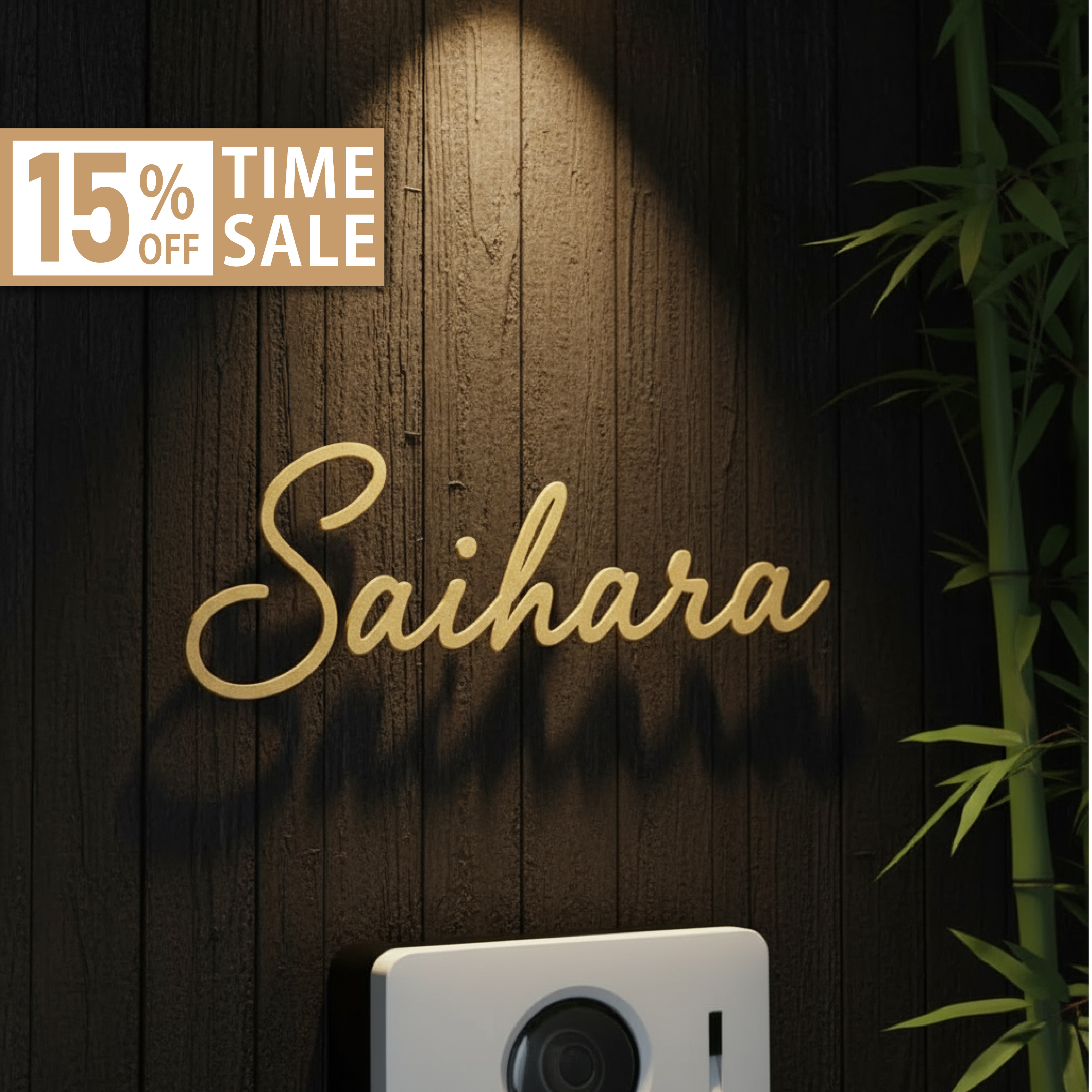 ★15％OFF 先着限定★表札 金属切文字 おしゃれ ステンレス表札 戸建て 一軒家住所 k002