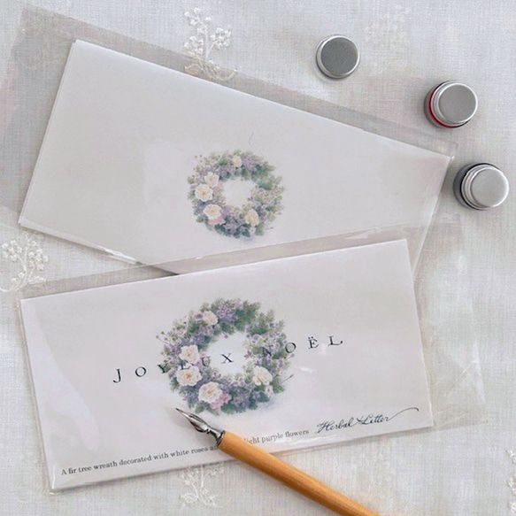 一筆箋　お好きな2袋セット〔No.7 クリスマスリース〕 4枚目の画像