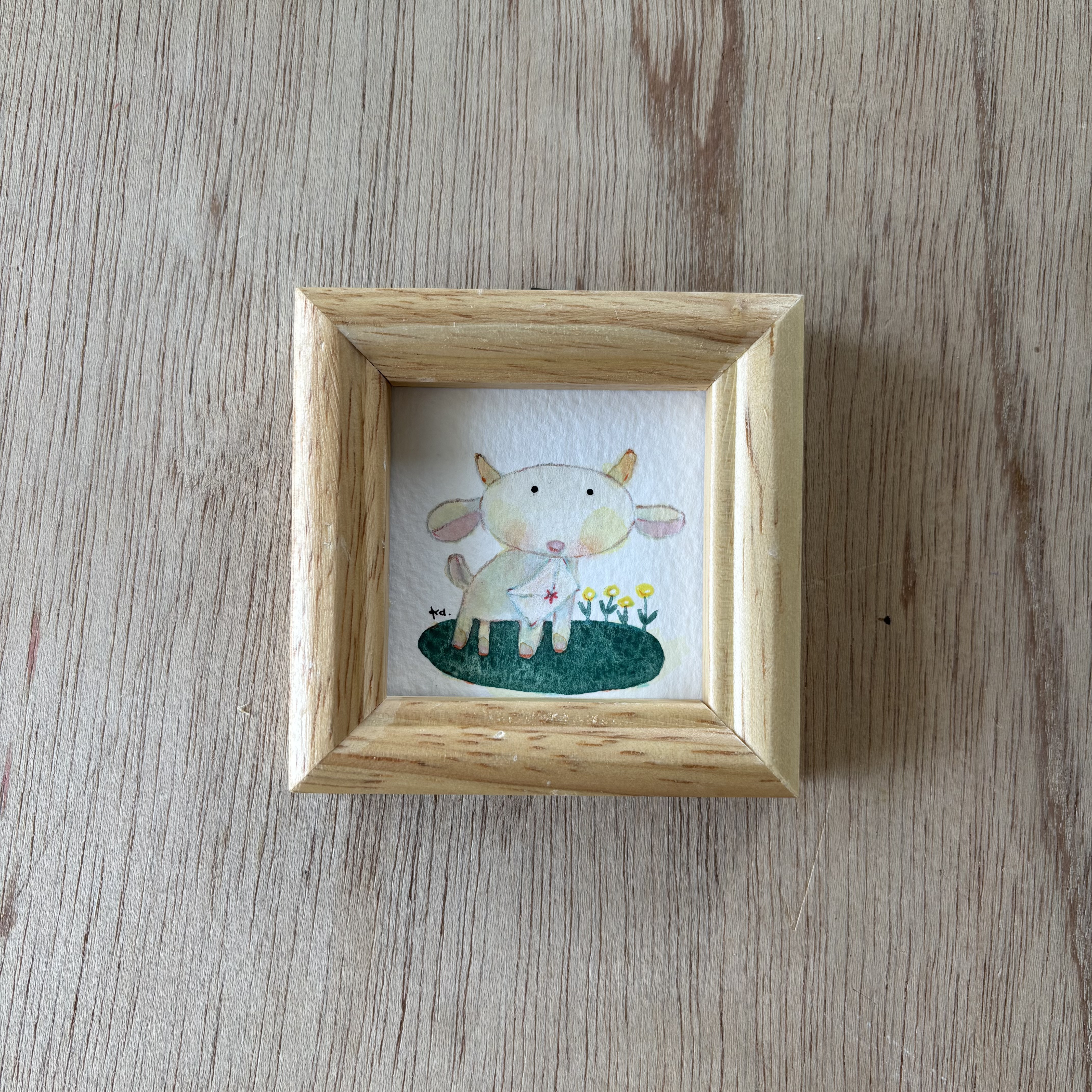 「白やぎさん」ミニ額　原画