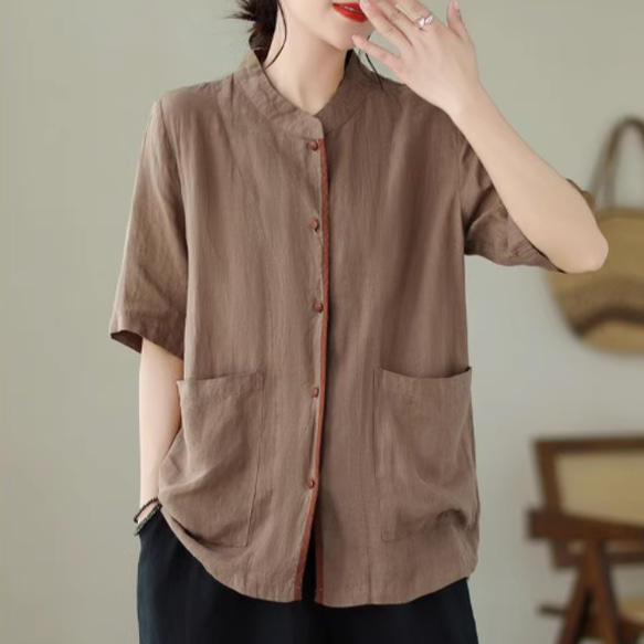 ブラウス レディース リネン 通学 通勤 OL 春夏秋 カジュアルシャツ 綿麻 秋服 春服 秋コーデ tシャツ きれいめ 長袖 ゆったり 30代 ブラウス レディース リネン 通学 通勤 OL 春夏秋 カジュアル