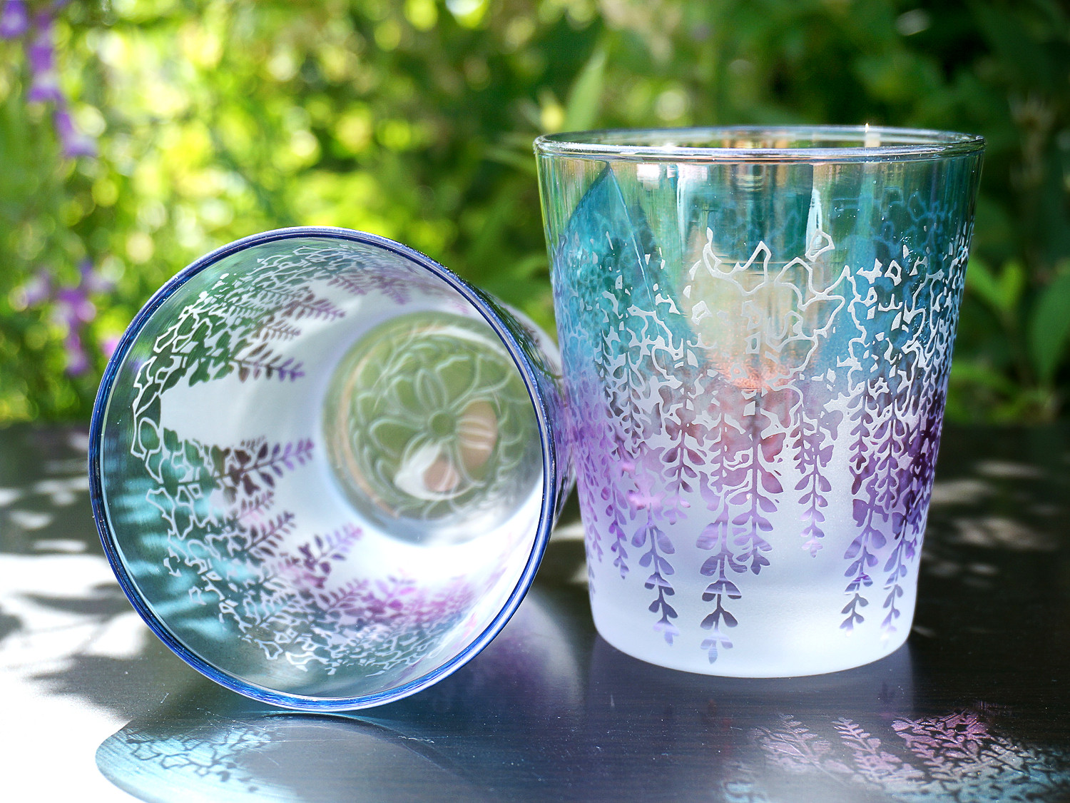 艷藤棚のシャボングラス【Cobalt】