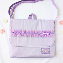 図書袋 絵本バッグ 通園バッグ ショルダー フリフリフリル